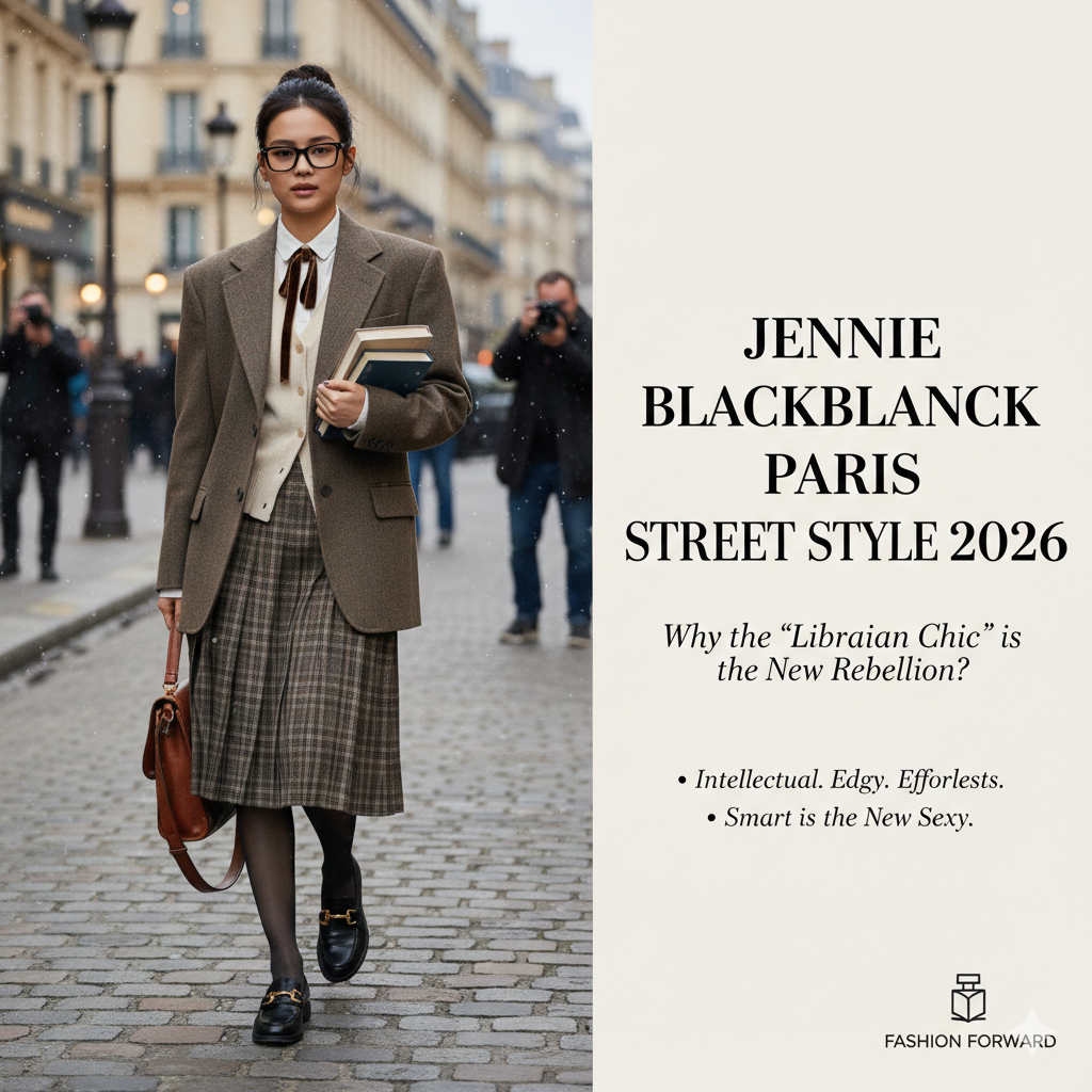 Jennie Blackpink Paris Street Style 2026: Why the "Librarian Chic" is the New Rebellion?