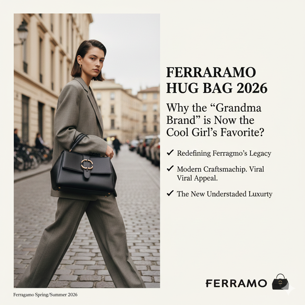 Ferragamo Hug Bag 2026: Why the "Grandma Brand" is Now the Cool Girl's Favorite