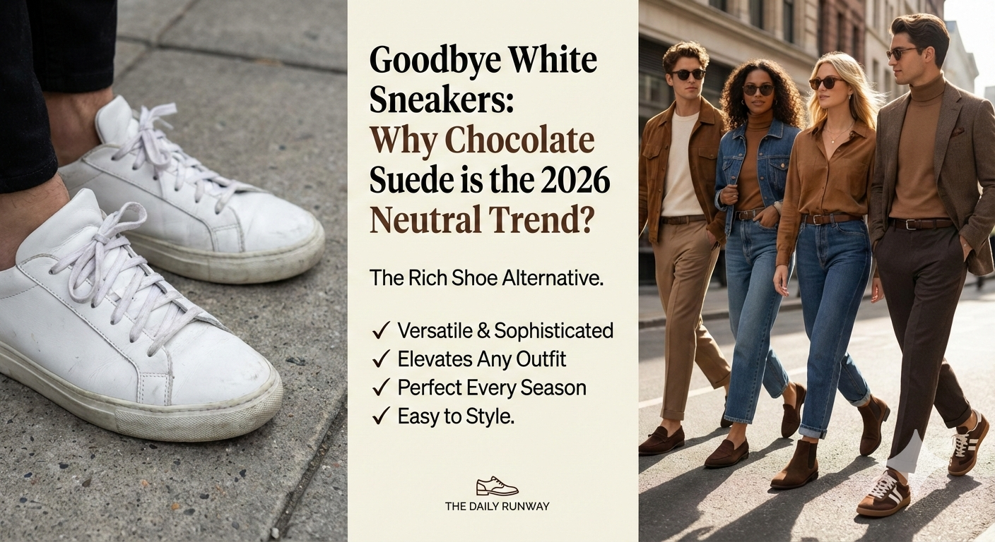Goodbye White Sneakers: Why Chocolate Suede is the 2026 Neutral Trend?