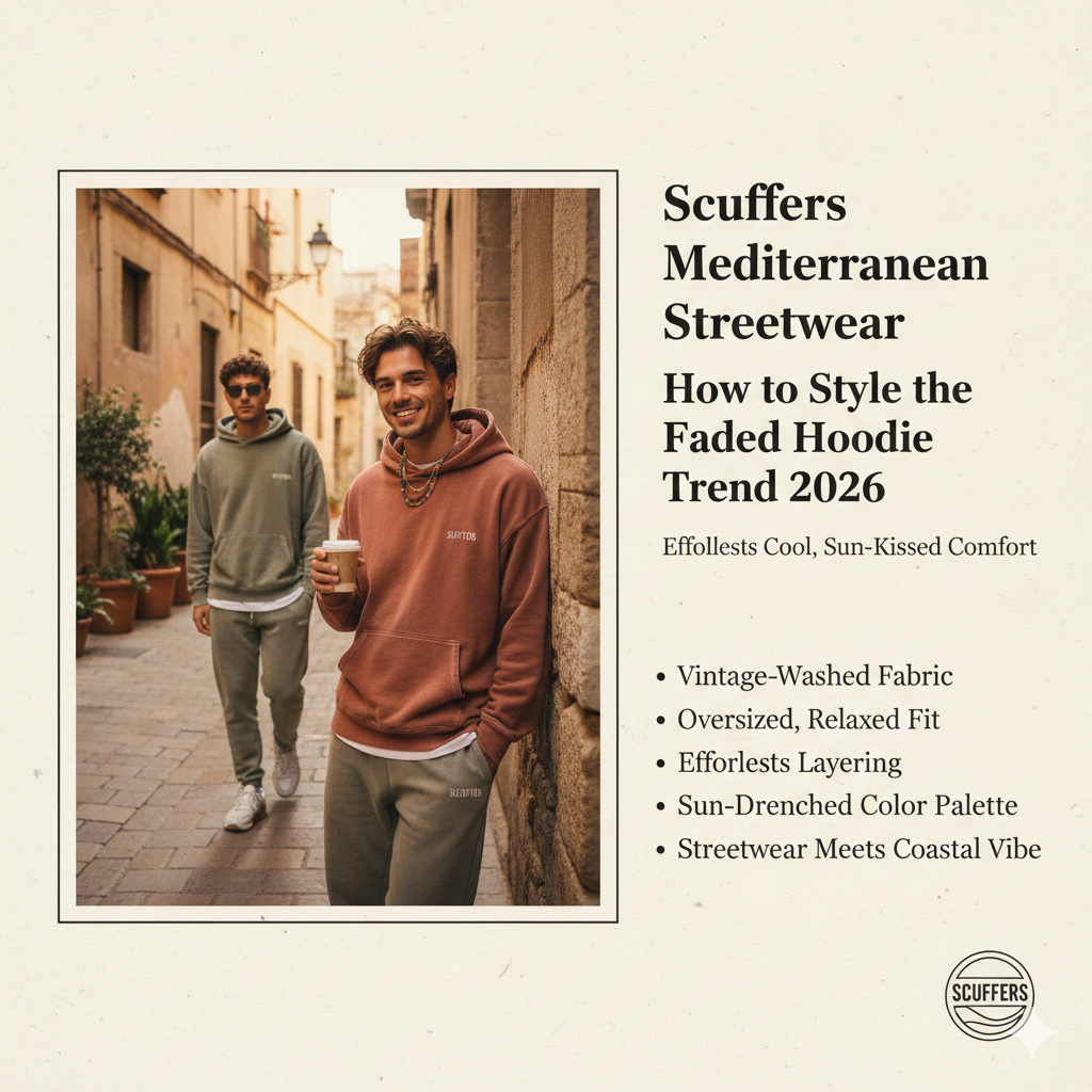 Scuffers Mediterranean Streetwear: How to Style the Faded Hoodie Trend 2026