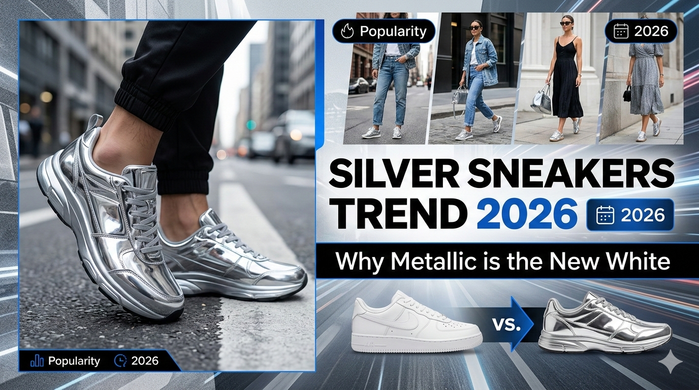 Silver Sneakers Trend 2026: Why Metallic is the New White | Scent Lab 33