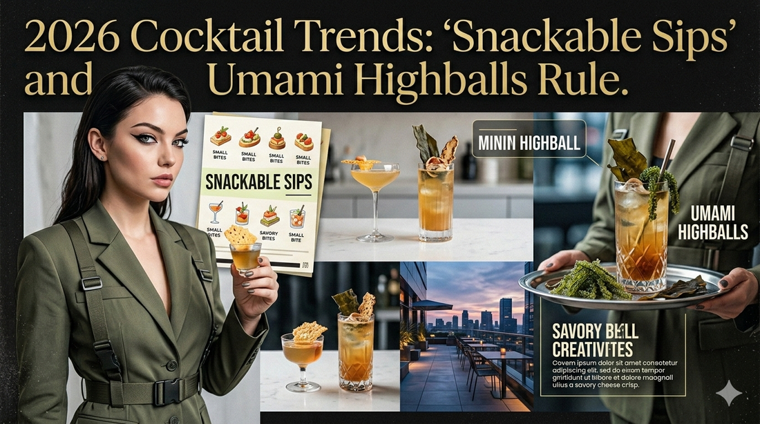 2026 Cocktail Trends: Why "Snackable Sips" and Umami Highballs Rule | Scent Lab 33