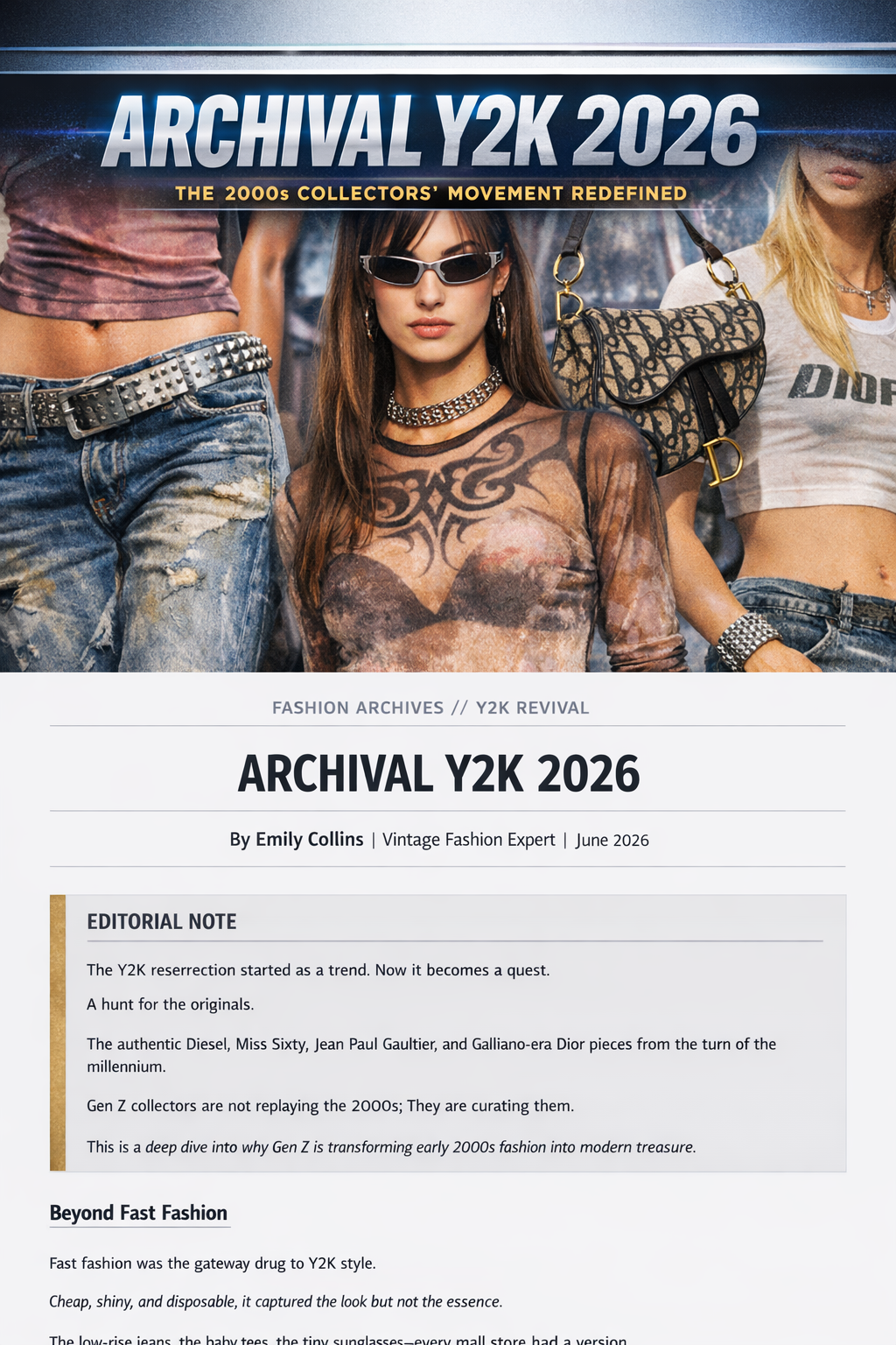 Archival Y2K 2026: Why Original 2000s Fashion Has Become the New Collector Luxur