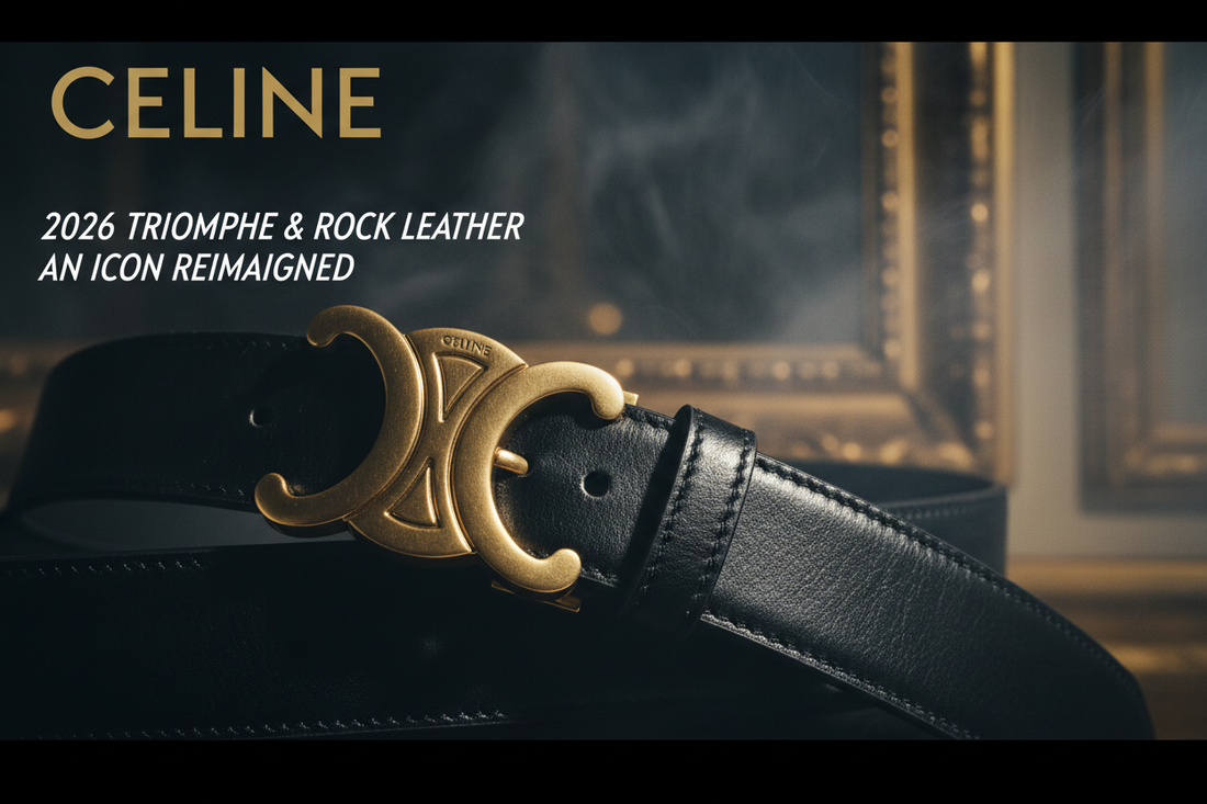 Post-Hedi Slimane Celine: How does the 2026 Triomphe buckle use "Rock Leather" to capture new-money desire?