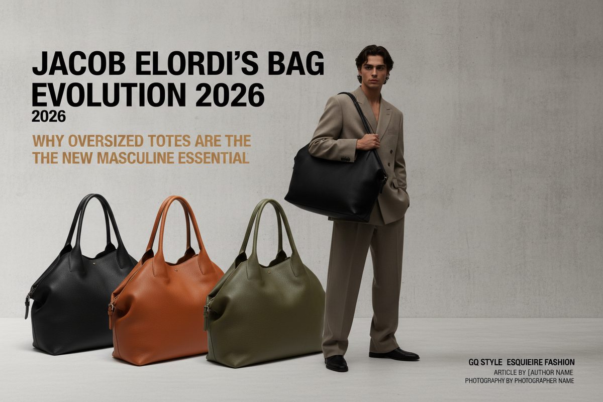 Jacob Elordi’s Bag Evolution 2026: Why Oversized Totes are the New Masculine Essential | Scent Lab 33