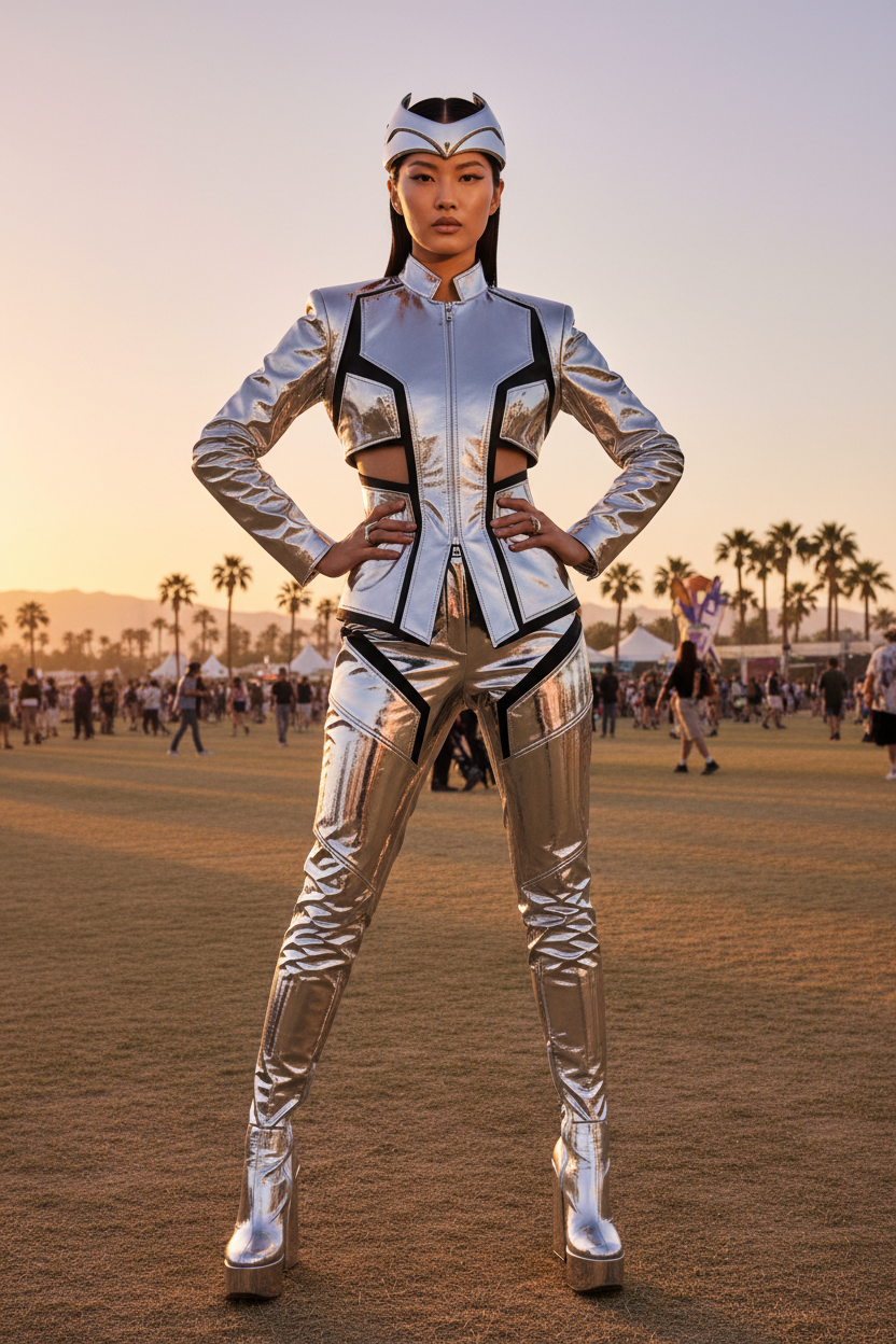 Lisa’s Coachella 2026 Look: How Digital Gloss Leather Defined Future Aesthetics | Scent Lab 33