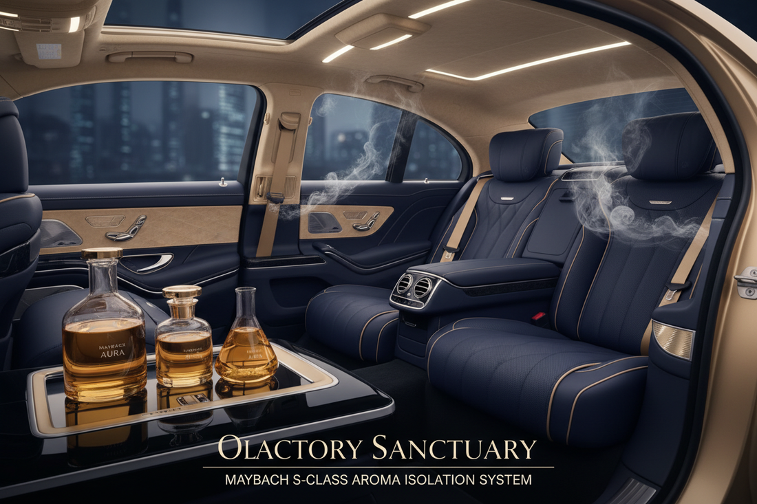 Why does the Maybach S-Class require a 24-hour constant-temperature "Olfactory Isolation System"?
