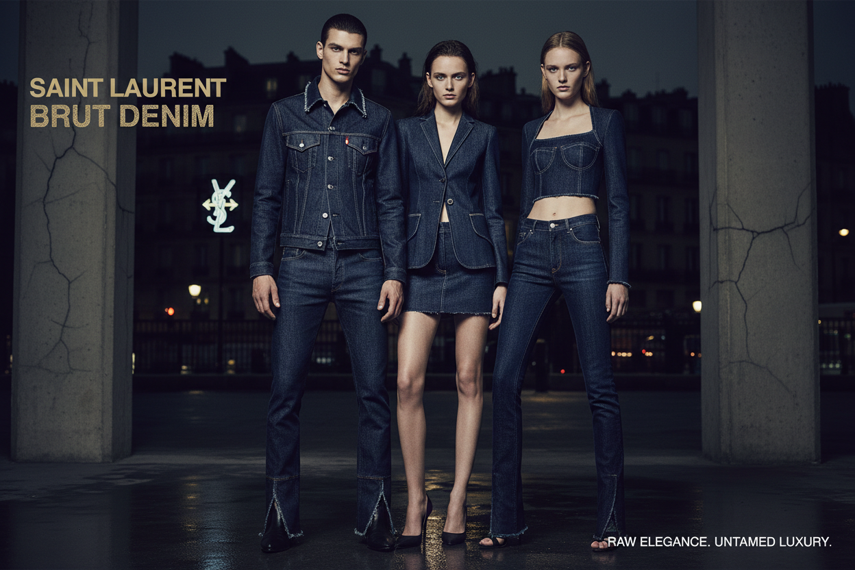 Saint Laurent Brut Denim 2026: Why Unwashed Luxury is the New $1,500 Flex | Scent Lab 33
