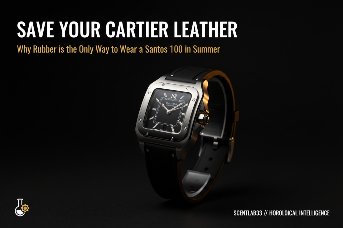 Save Your Cartier Leather: Why Rubber is the Only Way to Wear a Santos 100 in Summer