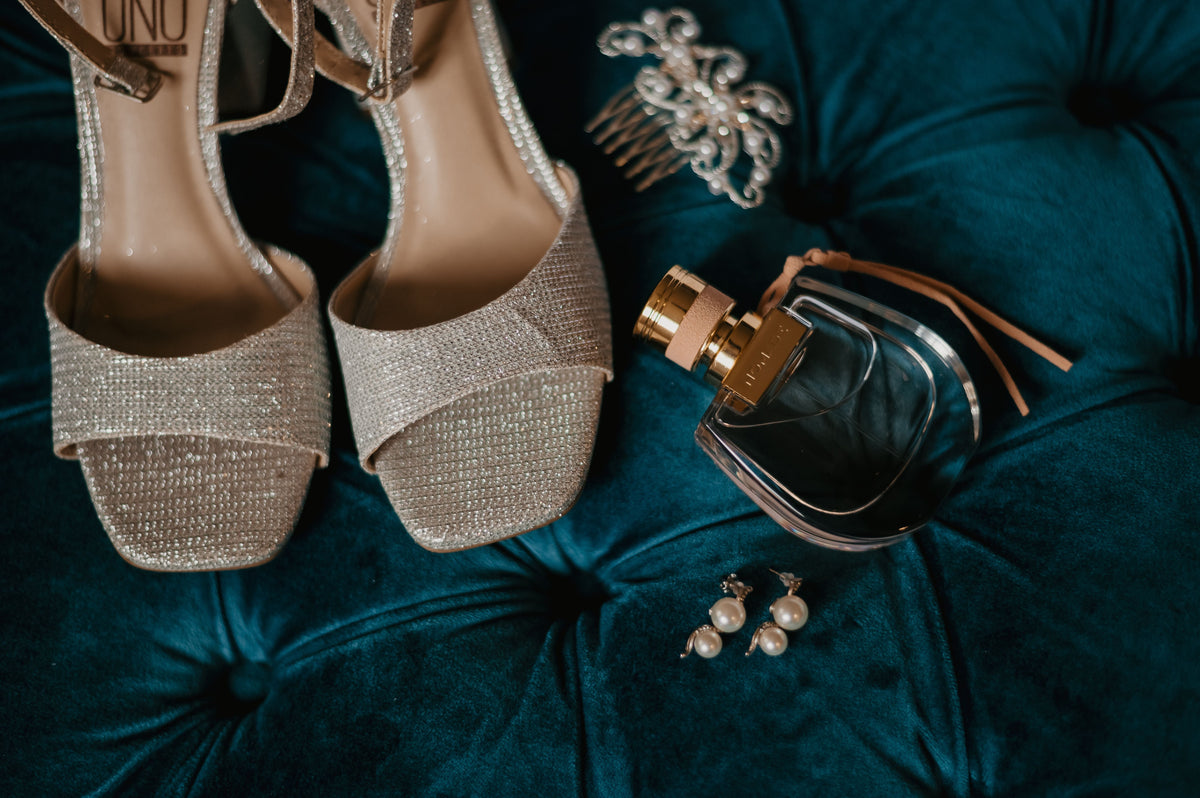 Luxury fragrance and fashion editorial for black-tie dressing, jewellery, watches and evening scent