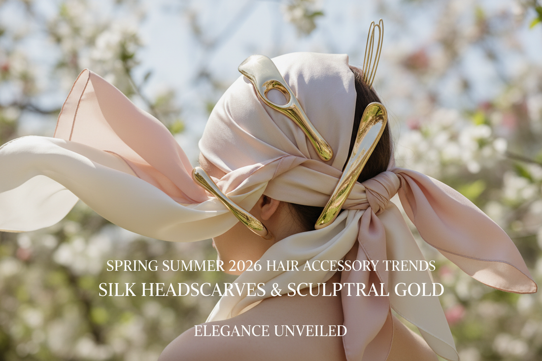 SS2026 Hair Accessory Trends: From Silk Headscarves to Sculptural Gold | Scent Lab 33