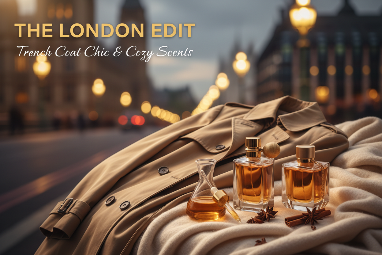 The London Edit: Mastering the Art of "Trench Coat Chic" & Cozy Scents