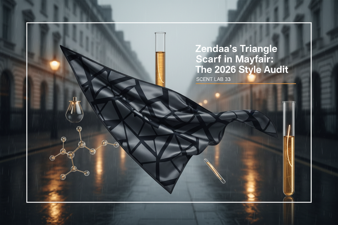 Zendaya’s Triangle Scarf in Mayfair: The 2026 Style Audit | Scent Lab 33