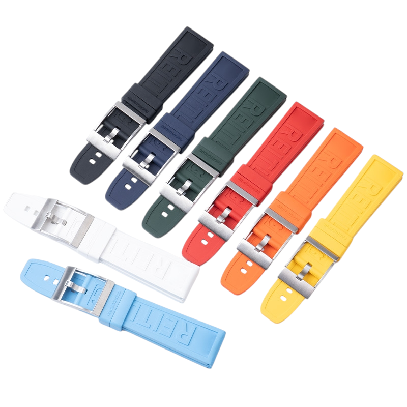 White Smoke Replacement Strap for Breitling Avenger - Superocean - Blackbird - Yellow Wolf - Pro-Diver FKM Fluorine Rubber - Aethelgard