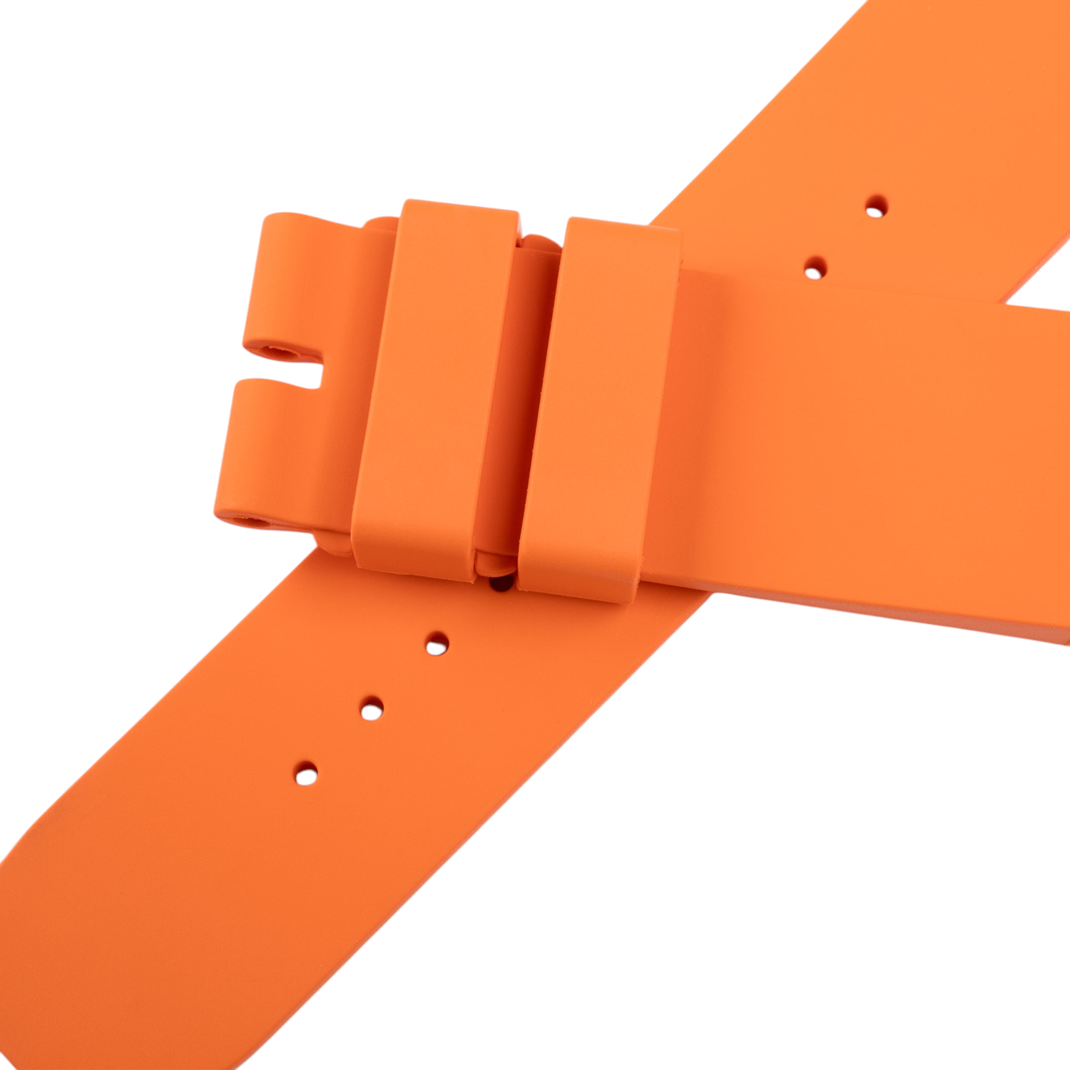 White Smoke Replacement Strap for Richard Mille RM007 - RM07-02 Series Women - Pharmaceutical-Grade FKM Rubber - Aethelgard Atelier