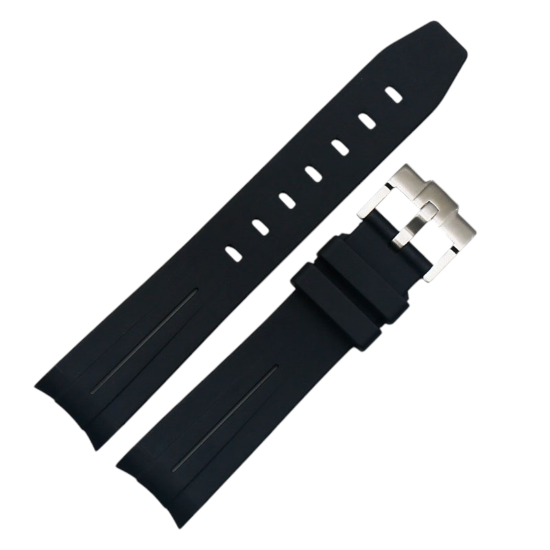 White Smoke Replacement Strap for Rolex Submariner - Sea-Dweller - GMT 20mm-21mm - High-Density Performance Silicone Rubber - Aethelgard Atelier