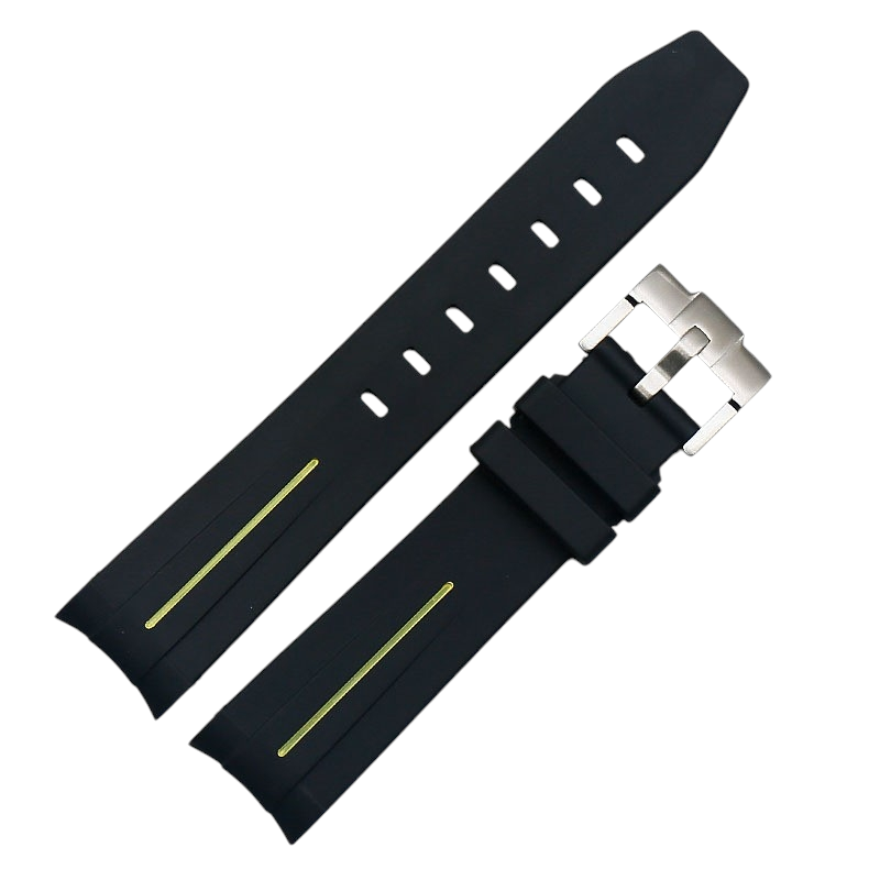White Smoke Replacement Strap for Rolex Submariner - Sea-Dweller - GMT 20mm-21mm - High-Density Performance Silicone Rubber - Aethelgard Atelier