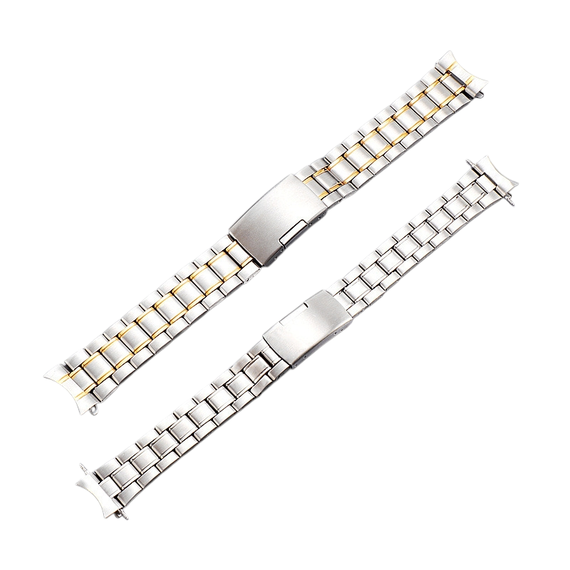 White Smoke Replacement Strap for Rolex-Tudor-Seiko Classic 5-Link Hollow-Segment Series - Lightweight High-Tensile Stainless Steel - Aethelgard