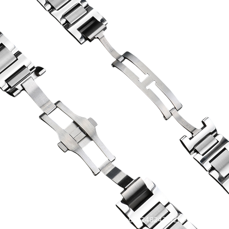 White Smoke Replacement Steel Strap for Cartier Ballon Bleu Quick-Release Edition - Integrated Metal Convex Stainless Steel - Aethelgard