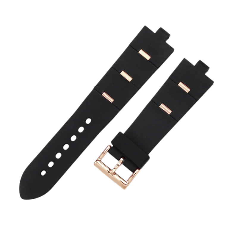 White Smoke Replacement Strap for Bvlgari Diagono DP42C14SVDGMT Series - Bespoke Notched High-Density Silicone - Aethelgard Atelier