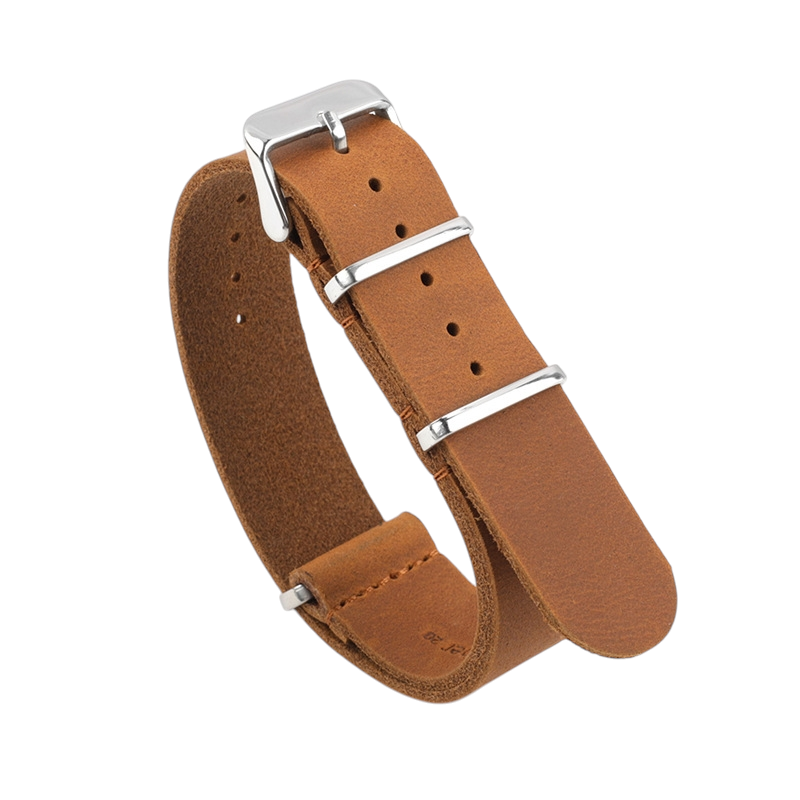 White Smoke Handmade Smooth Double-Sided Long Strap Watch Strap for Rolex, Omega, Seiko, IWC, Tudor, Hamilton, Cartier, Panerai, Patek Philippe, Breitling - Artisan Single-Pass Heritage Edition - 18mm 20mm 22mm 24mm 26mm - Aethelgard