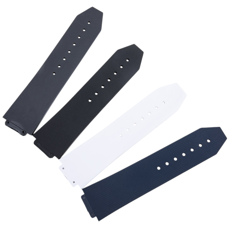 White Smoke Replacement Strap for Hublot Big Bang HB Series - Waterproof High-Impact Silicone Rubber - Aethelgard Atelier