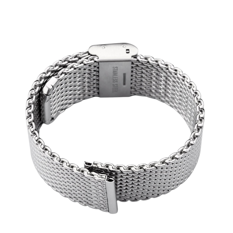 White Smoke Replacement Strap for Universal-Milanese 304L Fine-Wire Mesh 08 Series - Surgical Grade 304L Stainless Steel Mesh - Aethelgard