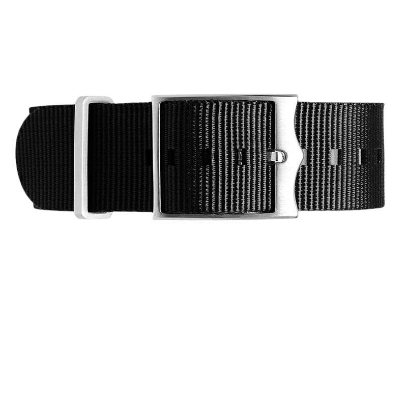Black Replacement Strap for Tudor Black Bay 79733N - 79230 - Pelagos 25600 - Military-Grade Woven Nylon and Canvas - Aethelgard Atelier