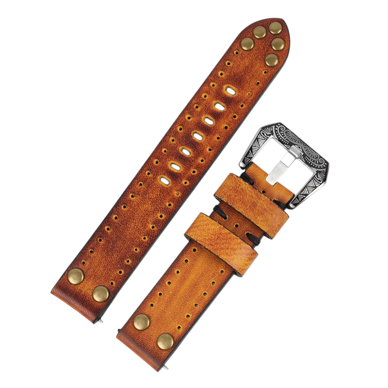 White Smoke Handmade Vintage Rub-Color Calfskin Strap for Rolex, Omega, Seiko, IWC, Tudor, Hamilton, Cartier, Panerai, Breitling, Patek Philippe - Artisan Flower Buckle Edition - 18mm 20mm 22mm 24mm - Aethelgard