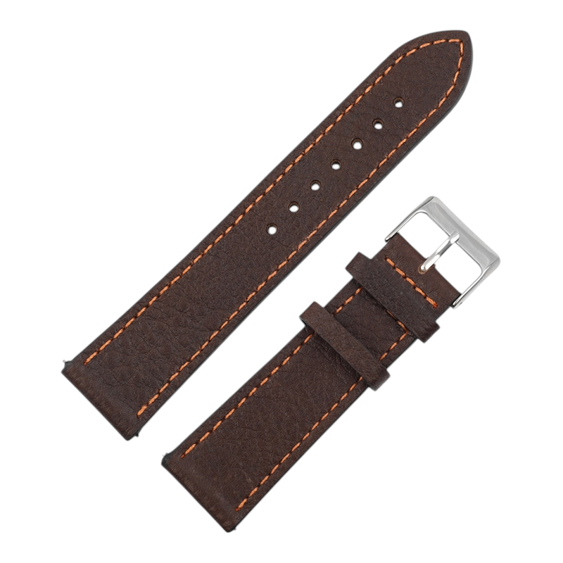 White Smoke Handmade Classic Lychee Pattern Calfskin Watch Strap for Rolex, Omega, Seiko, IWC, Tudor, Hamilton, Cartier, Panerai, Patek Philippe, Breitling - Precision Quick-Release Switch-Pin Series - 18mm 20mm 22mm 24mm 26mm - Aethelgard