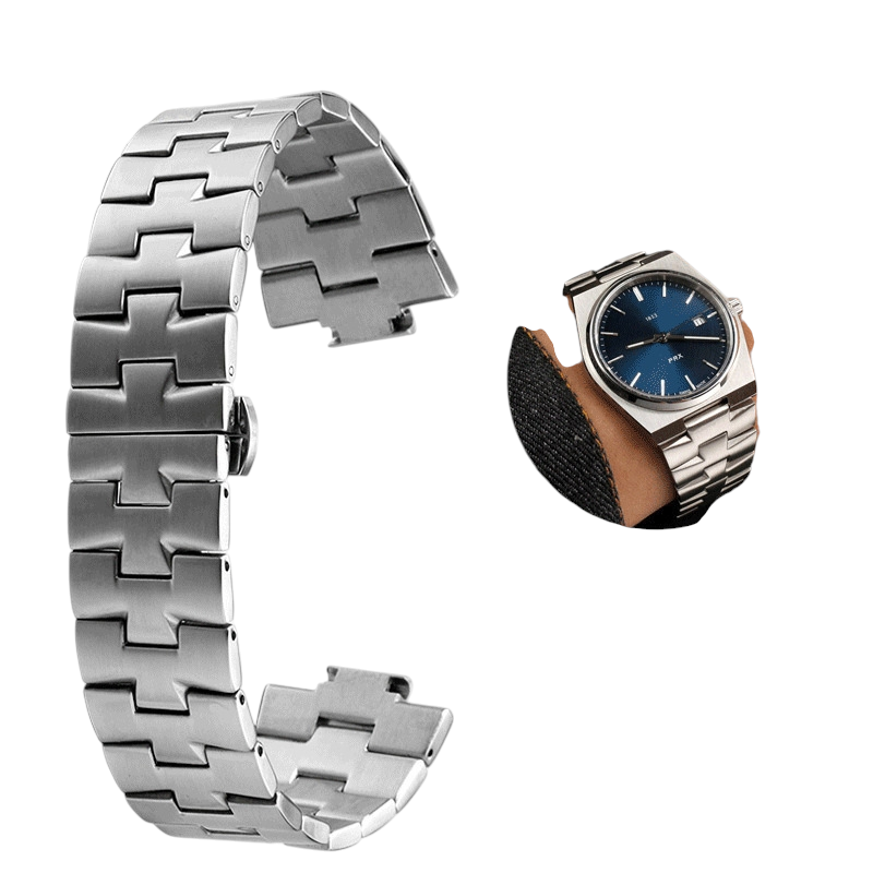 White Smoke Replacement Steel Strap for Tissot PRX Powermatic 80 T137-407-410 - Quick-Release Solid Stainless Steel - Aethelgard Atelier