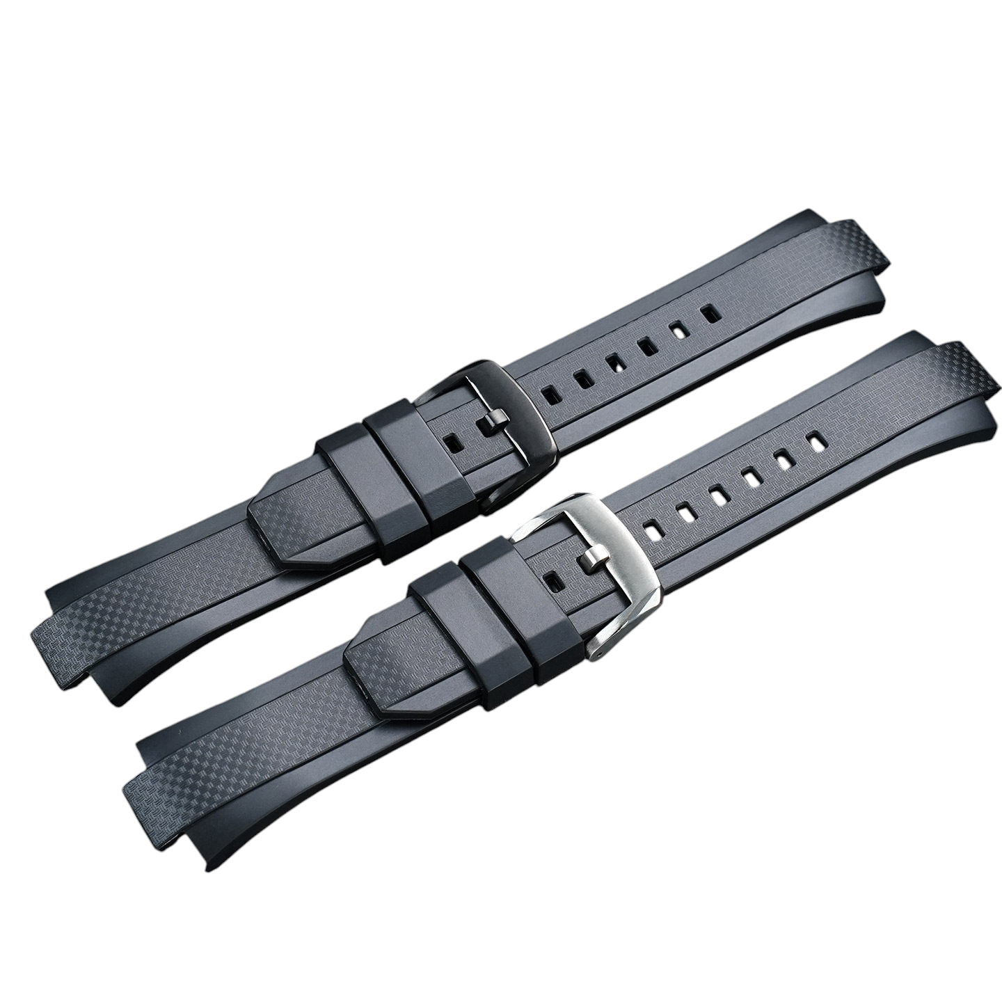White Smoke Replacement Strap for Casio Edifice EQW-M1100-EQW-A1000-A1100 - Impact-Resistant Aerospace Grade Silicone - Aethelgard