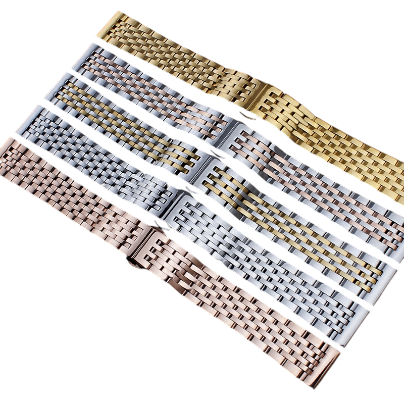 White Smoke Replacement Strap for Rolex-Tudor-Omega-Seiko Presidential 7-Link Solid Arc Series - Solid 316L Stainless Steel - Aethelgard