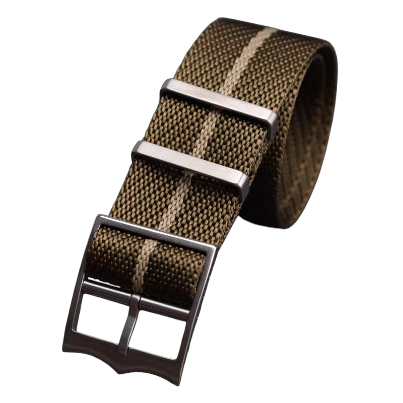 Handmade British Marine-Nationale Canvas Watch Strap for Tudor Black Bay, IWC, Omega - MN Parachute Series - 18mm 20mm 22mm 24mm - Aethelgard
