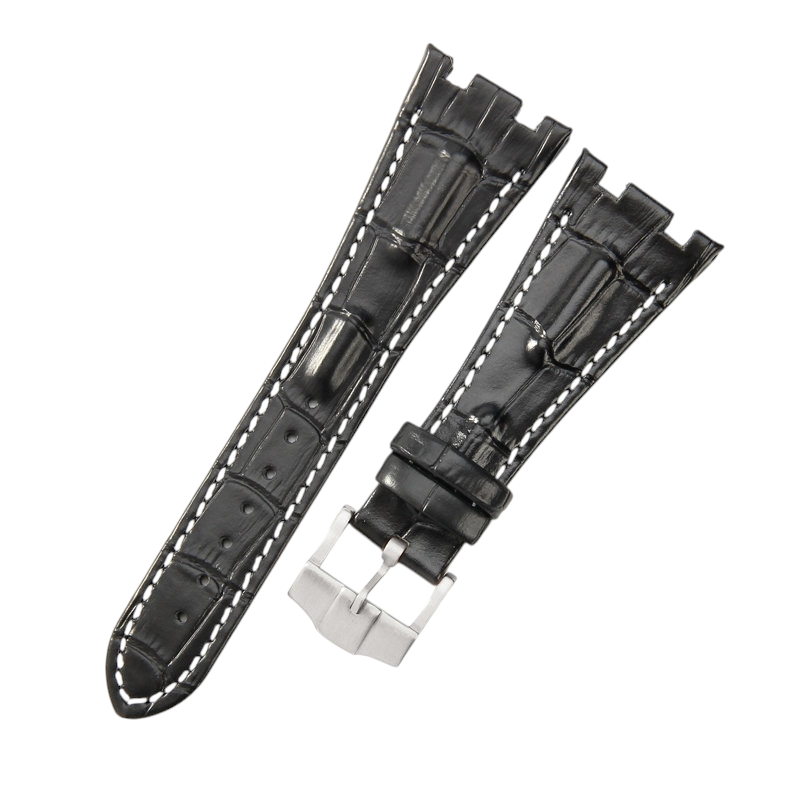 White Smoke Replacement Strap for Audemars Piguet Royal Oak Offshore 15710 - 15703 - 26470 - Premium Full-Grain Performance Leather - Aethelgard Atelier