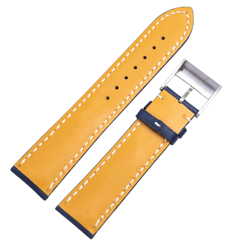 White Smoke Replacement Strap for Breitling Avenger - Blackbird - Navitimer - Italian Heritage Genuine Cowhide - Aethelgard Atelier