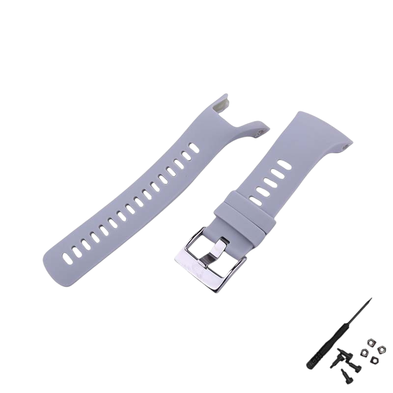 White Smoke Replacement Strap for Suunto Spartan Trainer Wrist HR - Soft-Touch High-Friction Silicone - Aethelgard Atelier