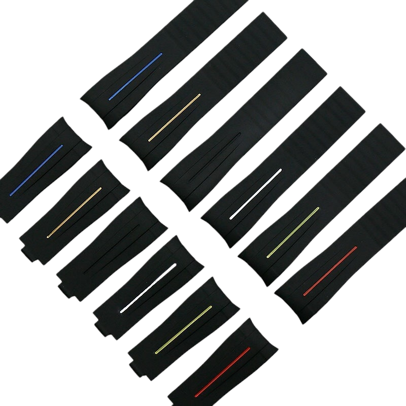 White Smoke Replacement Strap for Rolex Submariner - Daytona - Yacht-Master - GMT - Explorer - High-Performance Vulcanized Rubber - Aethelgard Atelier