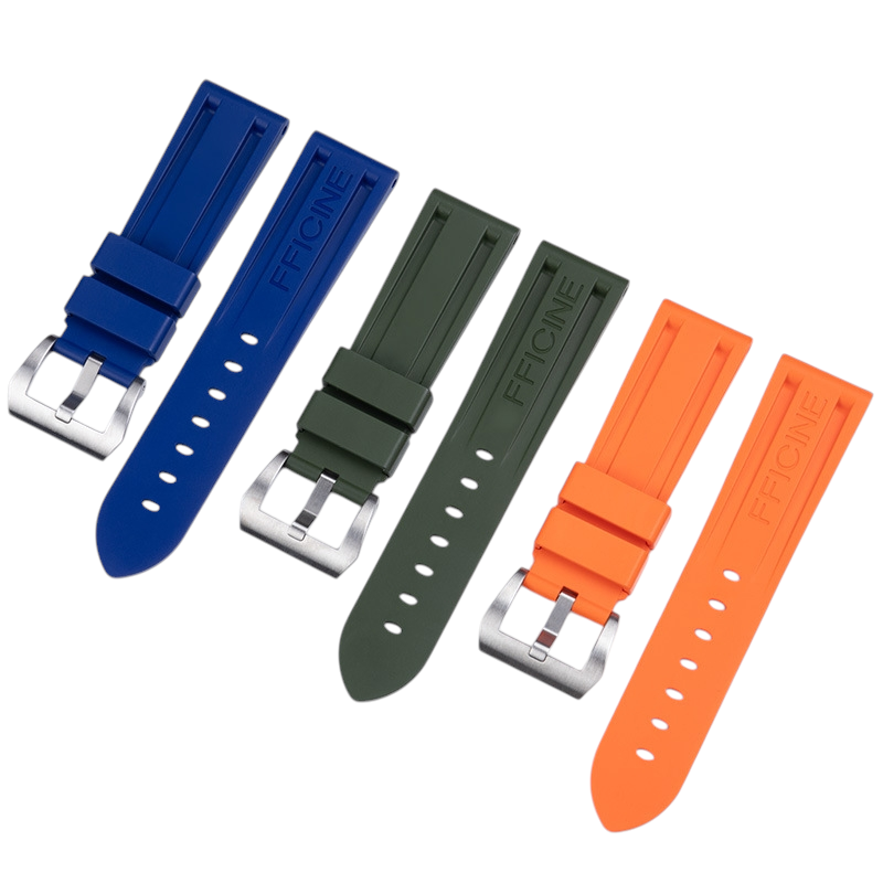 White Smoke Replacement Strap for Panerai Luminor - Submersible PAM441 - PAM111 - FKM Rubber - Aethelgard