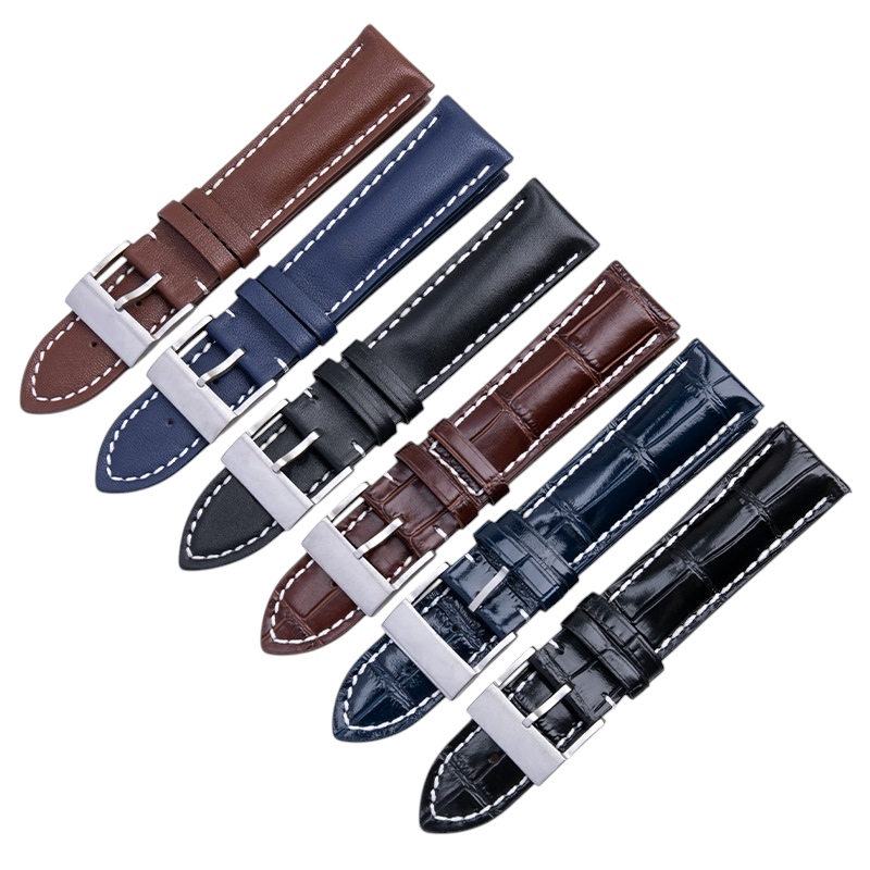 White Smoke Replacement Strap for Breitling Avenger - Blackbird - Navitimer - Italian Heritage Genuine Cowhide - Aethelgard Atelier