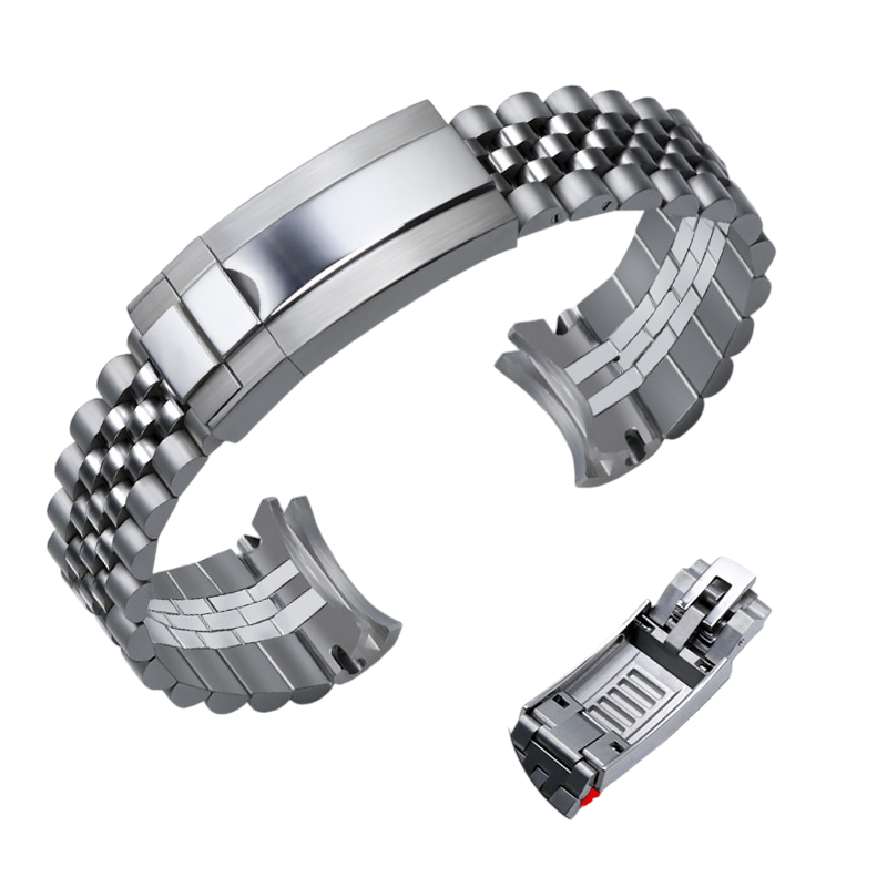 White Smoke Replacement Strap for Omega Seamaster - Planet Ocean 5-Link Series - Solid Fine-Polished 316L Stainless Steel - Aethelgard