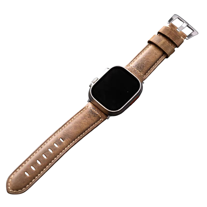 White Smoke Handmade German Heritage Full-Grain Watch Strap for Rolex, Omega, Panerai, IWC, Tudor, Seiko, Hamilton, Patek Philippe, Breitling, Citizen - Teutonic Engineering Artisan Series - 18mm 20mm 22mm 24mm - Aethelgard