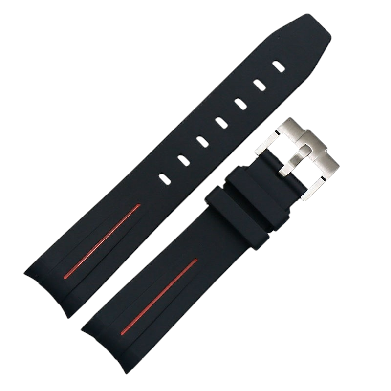 White Smoke Replacement Strap for Rolex Submariner - Sea-Dweller - GMT 20mm-21mm - High-Density Performance Silicone Rubber - Aethelgard Atelier