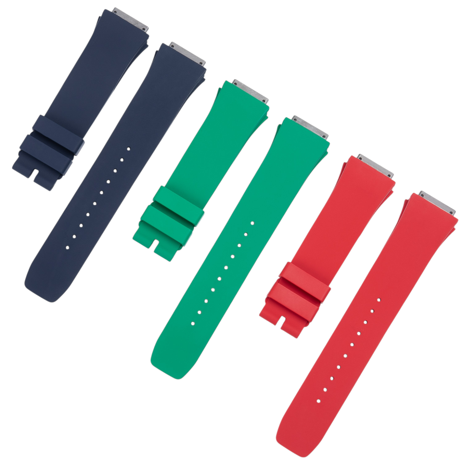 White Smoke Replacement Strap for Richard Mille RM007 - RM07-02 Series Women - Pharmaceutical-Grade FKM Rubber - Aethelgard Atelier