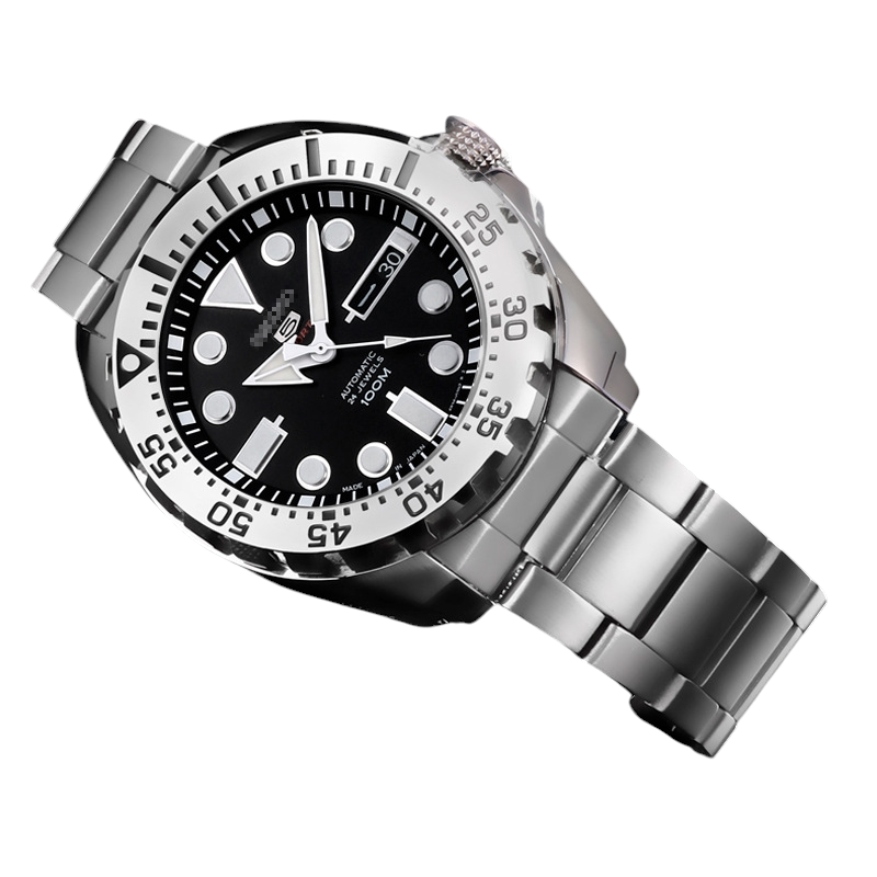 White Smoke Replacement Strap for Seiko 5 Sports - SKX007 - SKX175 - SKX173 - Solid Link Marine Grade Stainless Steel - Aethelgard Atelier