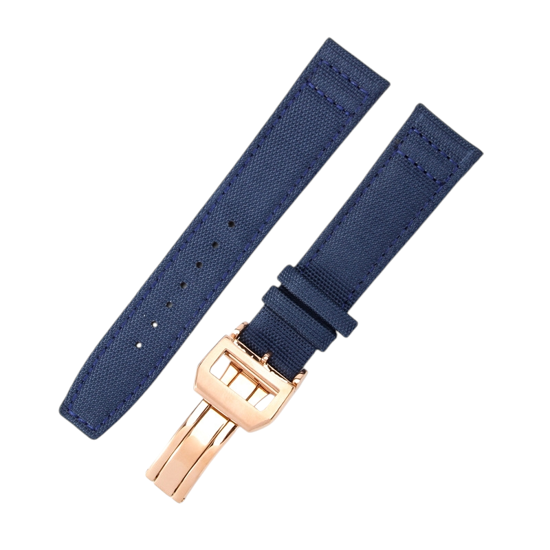 White Smoke Replacement Strap for IWC Portofino - Pilot - Portuguese Hybrid Series - Tactical Nylon Weave and Leather Hybrid - Aethelgard Atelier