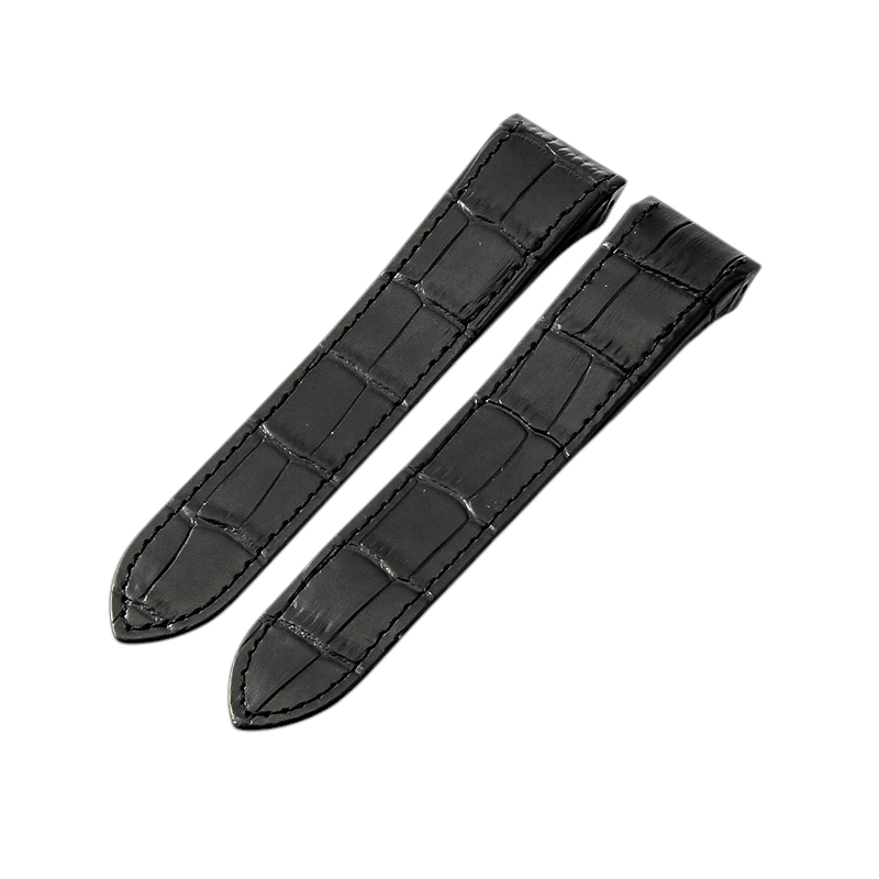 White Smoke Replacement Strap for Cartier Santos 100XL Series - Full-Grain Premium Bovine Leather - Aethelgard Atelier