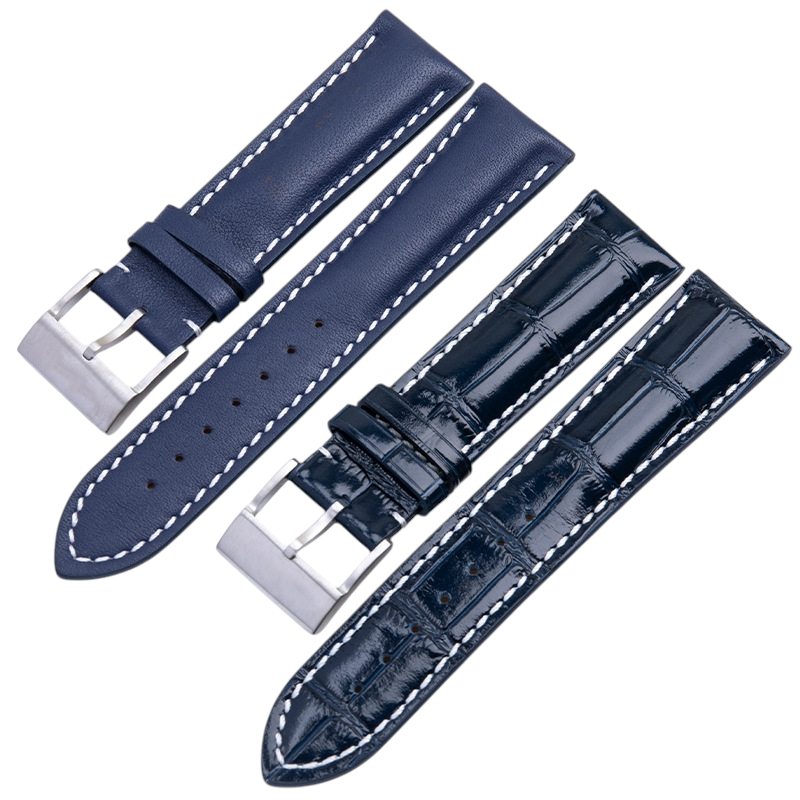 White Smoke Replacement Strap for Breitling Avenger - Blackbird - Navitimer - Italian Heritage Genuine Cowhide - Aethelgard Atelier