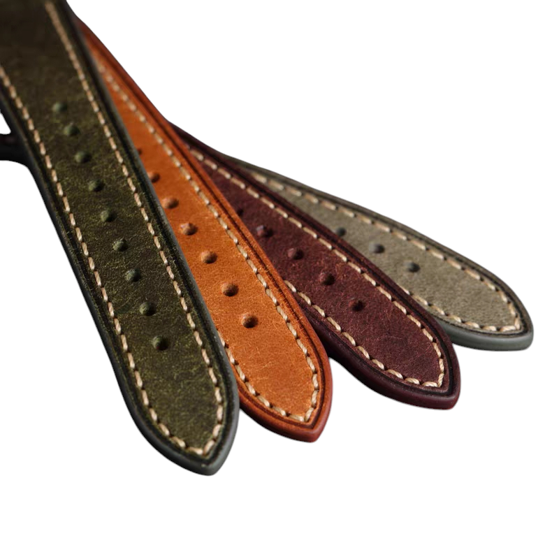 Handmade Pueblo Italian Scuffed Leather Watch Strap for Longines, Rolex, Tissot, Omega - Artisan Matte Series - 18mm 20mm 22mm 24mm - Aethelgard