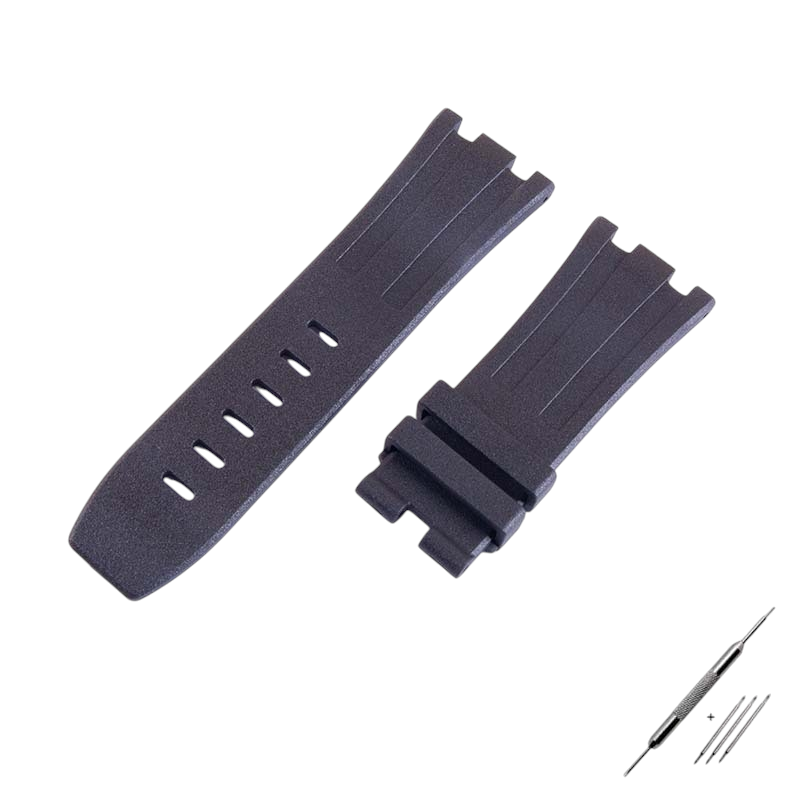 White Smoke Replacement Strap for Audemars Piguet Royal Oak Offshore 15703 - High-Impact Vulcanized Silicone - Aethelgard Atelier